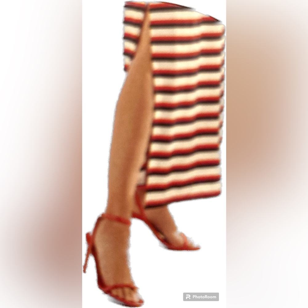 Knit Maxi Tank Dress Red, White & Blue Striped -M NWT - Picture 4 of 5